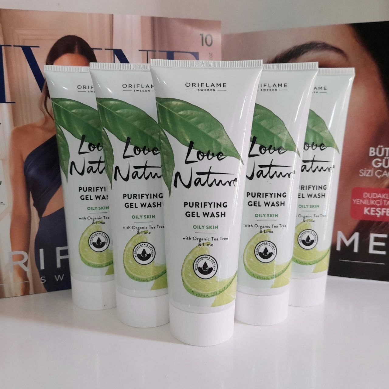 ژل شستشوی چای و لیموی صورت لاونیچر اوریفلیم سوئد